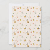 Invitation Boho Premier jour d'abeille 1er anniversaire d'abe (Dos)