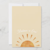 Invitation Boho Premier Voyage Autour Du Soleil 1Er Anniversa (Dos)