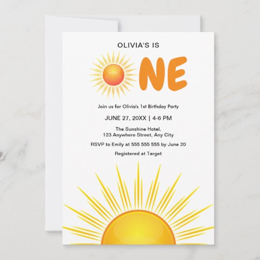 Invitation Boho Premier voyage autour du soleil 1er anniversa (Devant)