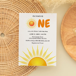 Invitation Boho Premier voyage autour du soleil 1er anniversa