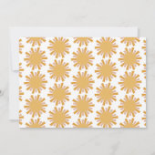 Invitation Boho Premier voyage autour du soleil Premier anniv (Dos)