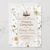 Invitation Boho Première communion espagnole (Devant)