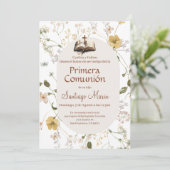 Invitation Boho Première communion espagnole (Debout devant)