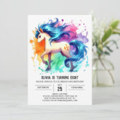Invitation Boho Printable Cheval Anniversaire (Debout devant)