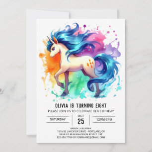 Invitation Boho Printable Cheval Anniversaire