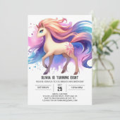 Invitation Boho Printable Cheval Anniversaire (Debout devant)