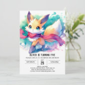 Invitation Boho Printable Renard Anniversaire (Debout devant)