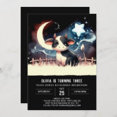 Invitation Boho Printable Vache Anniversaire (Devant / Derrière)