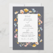 Invitation Boho Printemps Fleur sauvage Botanical Garden Wedd (Devant)