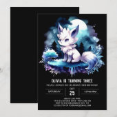 Invitation Boho Printemps Wolf (Devant / Derrière)