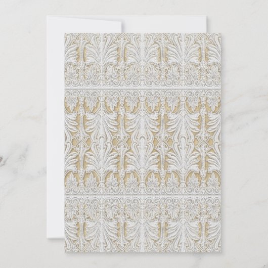 Invitation BOHO Printing Burlap n dentelle gitane Moderne Sty (Dos)