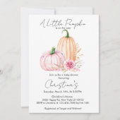 Invitation Boho Pumpkin Babyshower aquarelle (Devant)