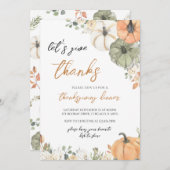 Invitation Boho Pumpkin Rendons Grâce (Devant / Derrière)