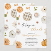 Invitation Boho Pumpkin Rendons Grâce (Devant / Derrière)