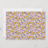 Invitation Boho Purple Printemps Floral mou Fête des mariées (Dos)