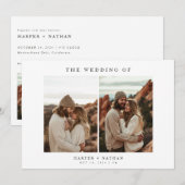 Invitation Boho QR Code Mariage photo (Devant / Derrière)