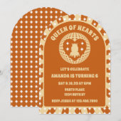 Invitation Boho Queen Of Hearts Anniversaire Party Arch (Devant / Derrière)