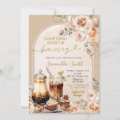 Invitation Boho Quelque Chose De Doux Brûle Baby shower (Devant)