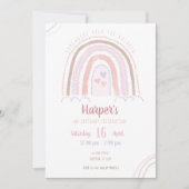 Invitation Boho quelque part au-dessus de l'anniversaire de l (Devant)