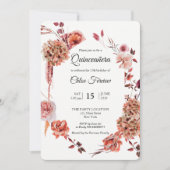 Invitation Boho Quinceañera (Devant)