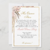 Invitation Boho Quinceanera (Devant)