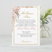 Invitation Boho Quinceanera (Debout devant)