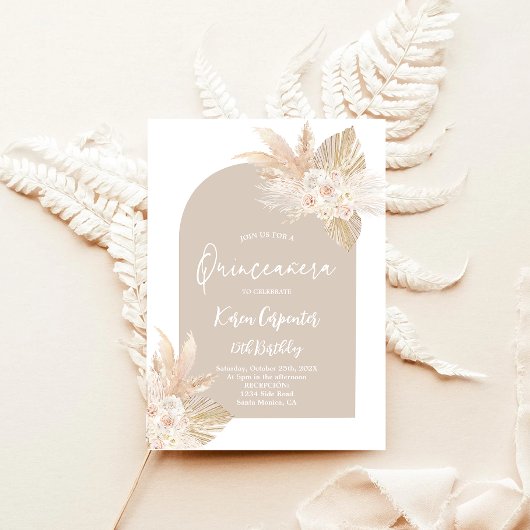 Invitation Boho Quinceanera