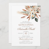 Invitation Boho Quinceanera (Devant / Derrière)