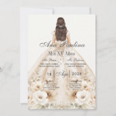 Invitation Boho Quinceanera Espagnol  (Devant)