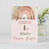 Invitation Boho Rainbow 1er anniversaire (Debout devant)