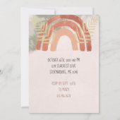 Invitation Boho Rainbow 1er anniversaire (Dos)