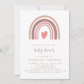 Invitation Boho Rainbow Baby shower neutre genre (Devant)
