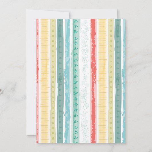 Invitation Boho Rainbow Baby shower rose (Dos)