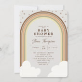 Invitation Boho Rainbow Baby shower Terre Genre Neutre (Devant)