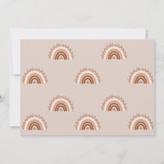 Invitation Boho Rainbow Birthday Invitation, Tons Terracotta (Dos)