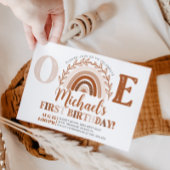 Invitation Boho Rainbow Birthday Invitation, Tons Terracotta