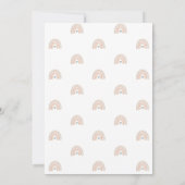 Invitation Boho Rainbow Blue Heart Cute Boy Baby shower (Dos)