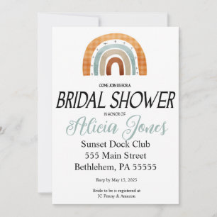 Invitation Boho Rainbow Bridal Show