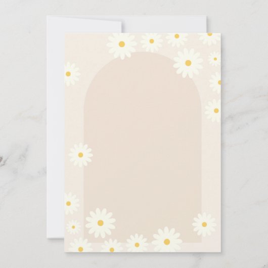 Invitation Boho Rainbow Daisy Onederday Premier anniversaire (Dos)