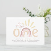 Invitation Boho Rainbow et Sunshine 1er anniversaire (Debout devant)