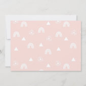 Invitation Boho Rainbow et Sunshine 1er anniversaire (Dos)