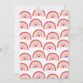 Invitation Boho Rainbow Hearts Saint Valentin Anniversaire (Dos)