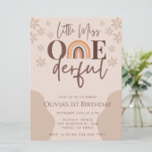 Invitation Boho Rainbow Little Miss Onederday 1er anniversair (Debout devant)