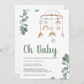 Invitation Boho Rainbow Mobile Baby shower par Mail Greenery (Devant / Derrière)