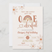 Invitation Boho Rainbow n'est-elle pas magnifique premier ann (Devant)