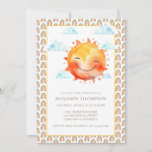 Invitation Boho Rainbow Sunshine Gender Neutral Baby Shower (Devant)