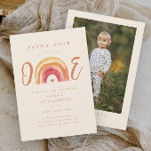 Invitation Boho Rainbow Un Premier Anniversaire