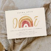Invitation Boho Rainbow Un Premier Anniversaire