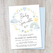 Invitation Boho Rainbow Watercolor Baby Boy Sprinkle