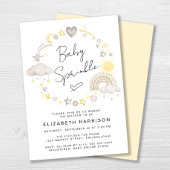 Invitation Boho Rainbow Watercolor Bébé Sprinkle